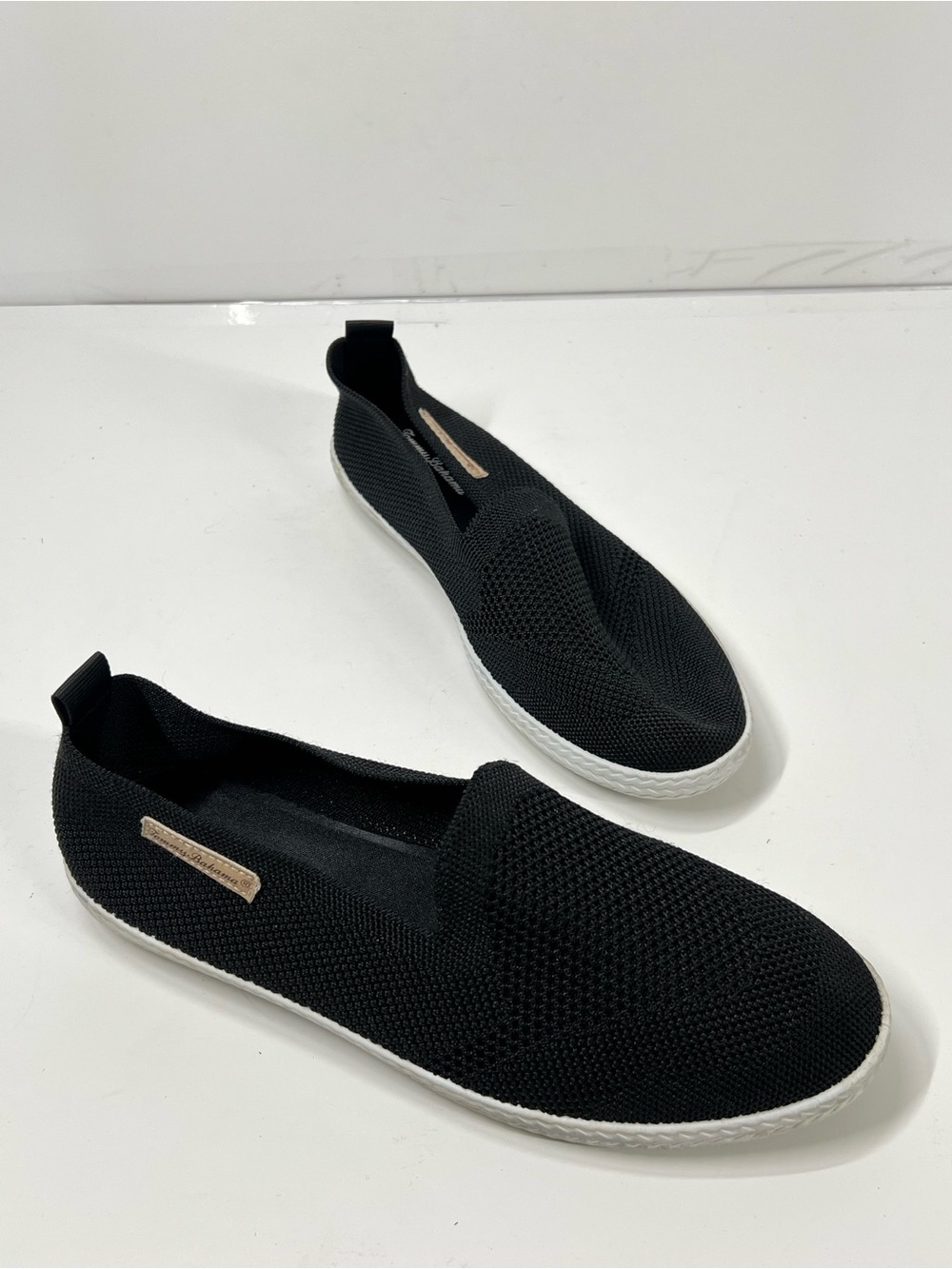 Tommy Bahama Black Knit Slip On Sneakers Loafers Women’s Size 8.5
